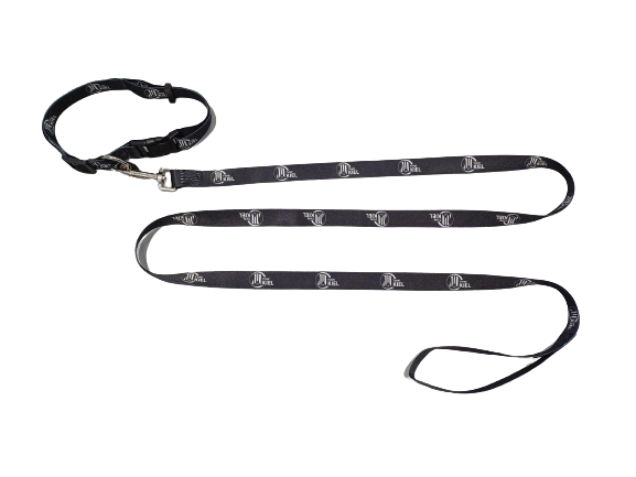 Die Hundeleine/-halsband in Schwarz mit weißem UNO-Logo und Metallclip ist das ideale Accessoire für jeden Hund und UNO-Fan, perfekt kombinierbar als Set.