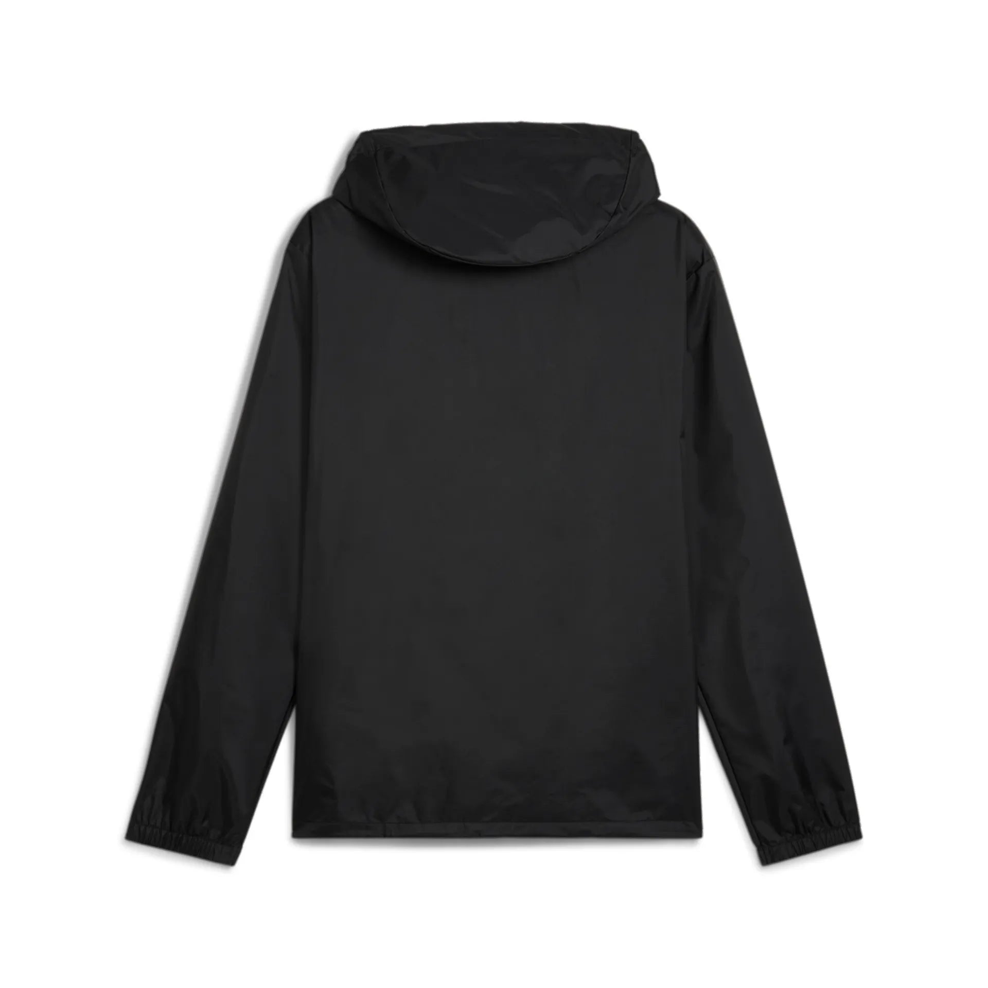 Die teamADDITIONS Training All Weather Jacket in PUMA Schwarz ist flach auf dem Rücken, mit langen Ärmeln und elastischen Bündchen. Ihr wetterfestes Design hält dich bei wechselnden Bedingungen komfortabel.