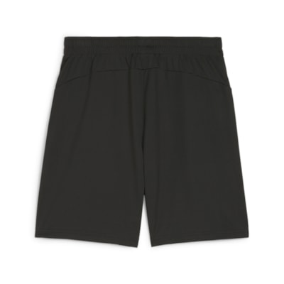 Die teamFINAL Trainingsshorts in PUMA-Schwarz haben einen elastischen Bund und Reißverschlusstaschen, hier von hinten. Die schlichten Shorts haben keine sichtbaren Logos oder Designs und bieten eine einfache, entspannte Passform.