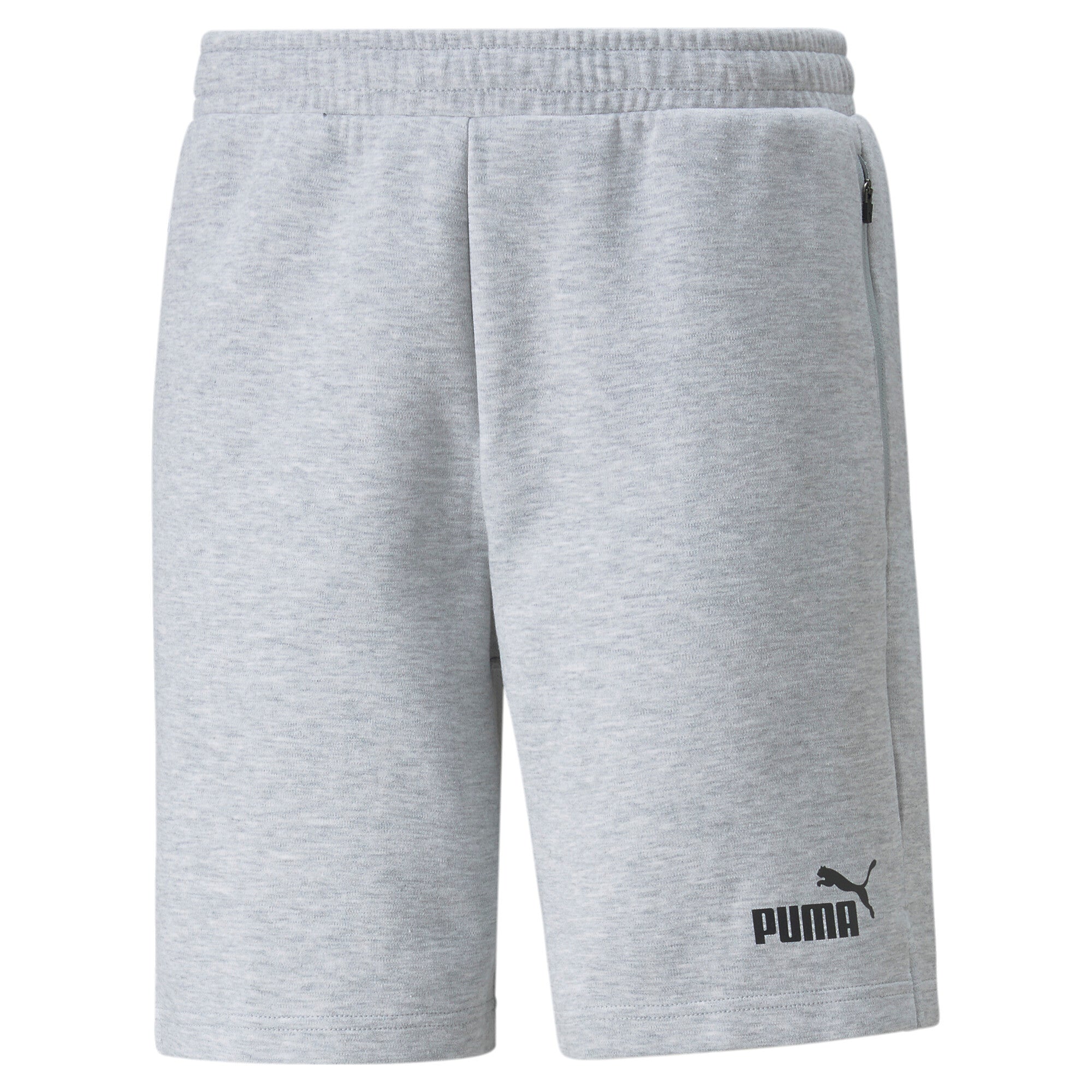 Die teamFINAL Casuals Shorts Light Gray haben einen elastischen Bund, Seitentaschen und ein schwarzes Puma Logo auf dem linken Bein. Sie ist aus weicher Baumwolle gefertigt und bietet Komfort für Sport und Freizeit.